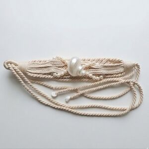 Vintage 80s Seashell Rope Belt